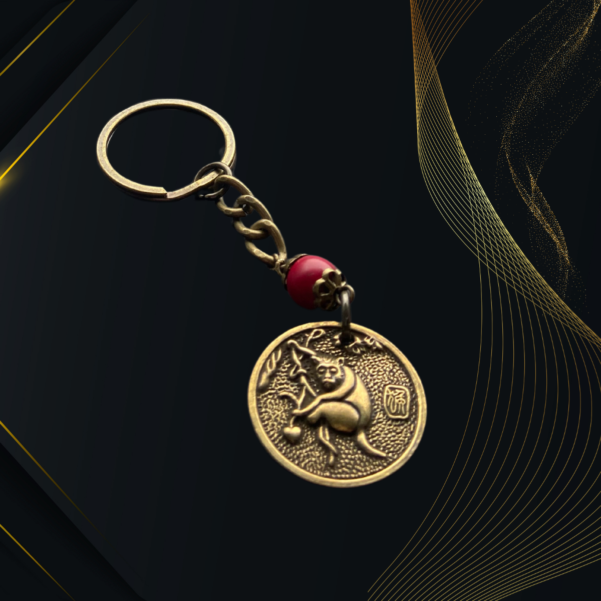 Maymun Anahtarlık - Pirinç