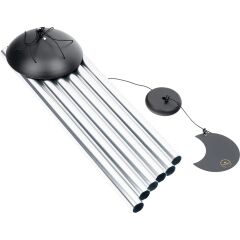 Ay Sembollü Meditasyon Rüzgar Çanı 32'' (Gümüş)