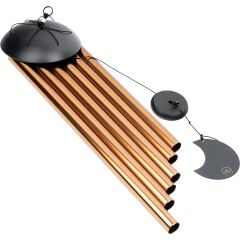 Ay Sembollü Meditasyon Rüzgar Çanı 44'' (Bronz)