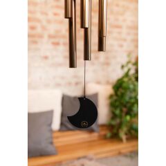 Ay Sembollü Meditasyon Rüzgar Çanı 32'' (Bronz)