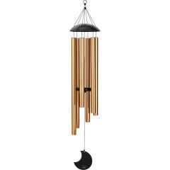Ay Sembollü Meditasyon Rüzgar Çanı 44'' (Bronz)