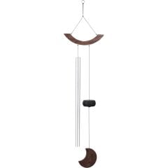 Ay Sembollü Kavisli Rüzgar Çanı 49'' (Gümüş)