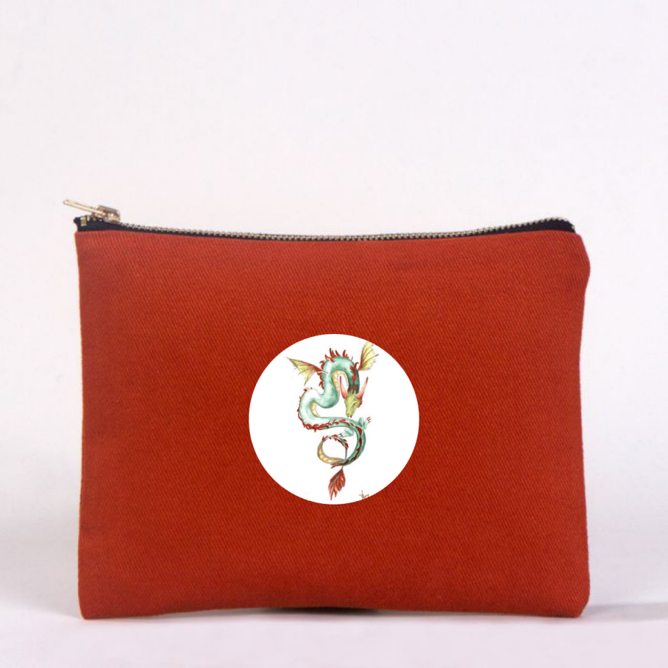 Çin Burcu Clutch Çantalar Ejderha - kiremit