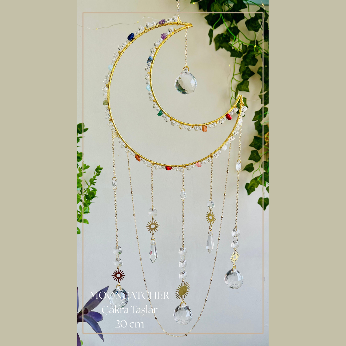 Kristaller - Moon Suncatcher 20 cm