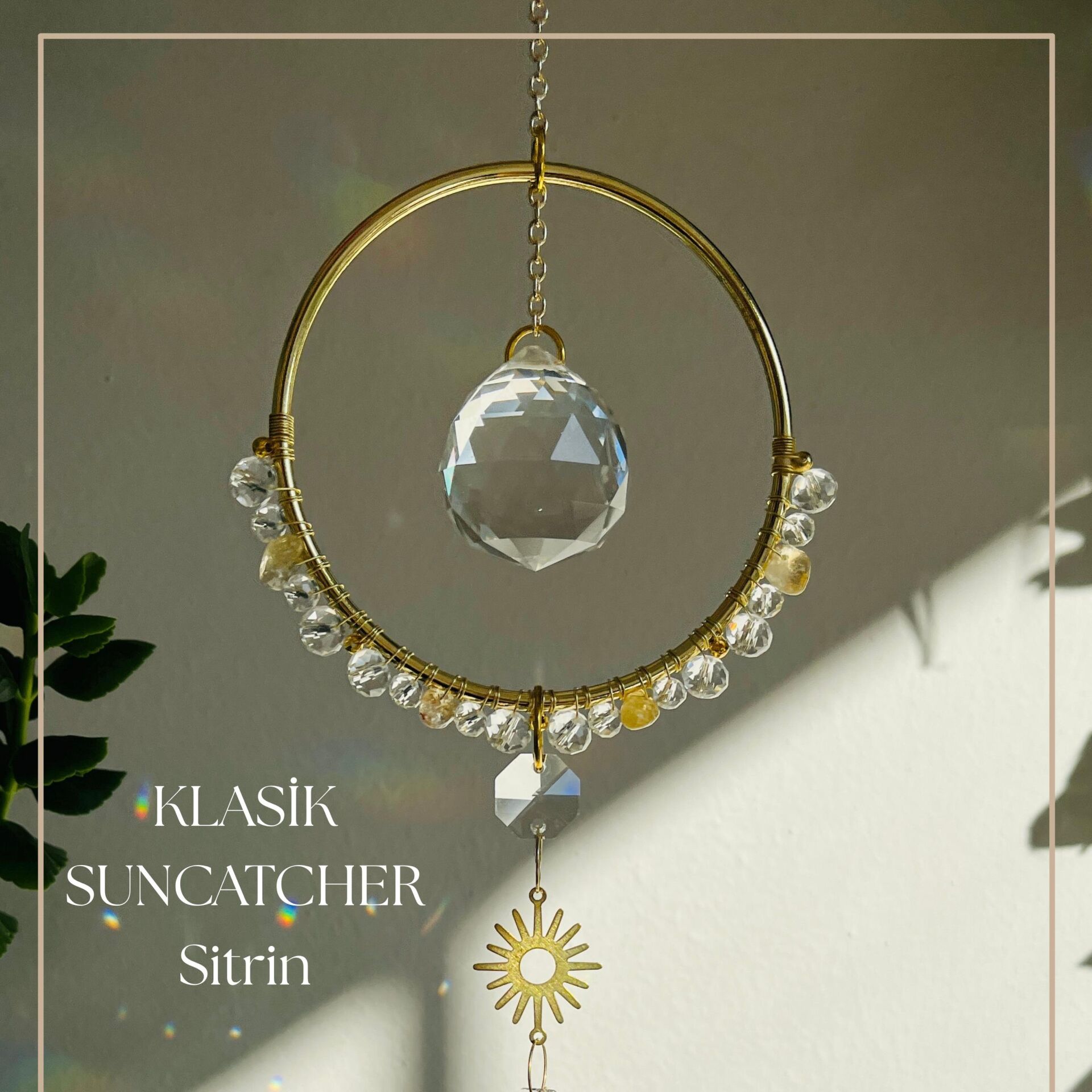 Kristaller - Klasik Suncatcher sitrin (sarı)