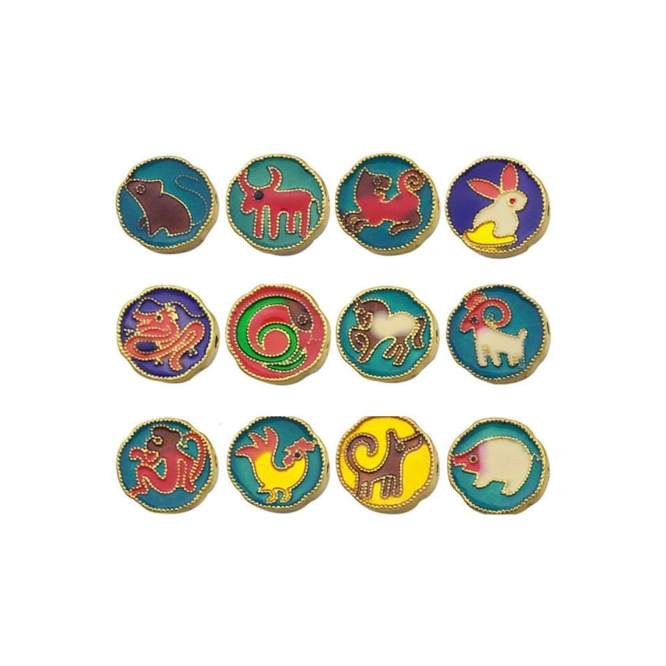 12 Çin Burcu Oniks Bileklik Koleksiyonu