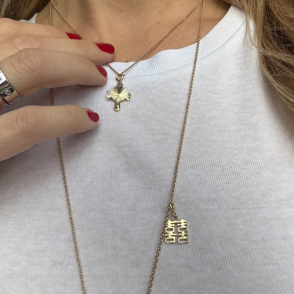 FU Good Luck Altın Kolye Ucu