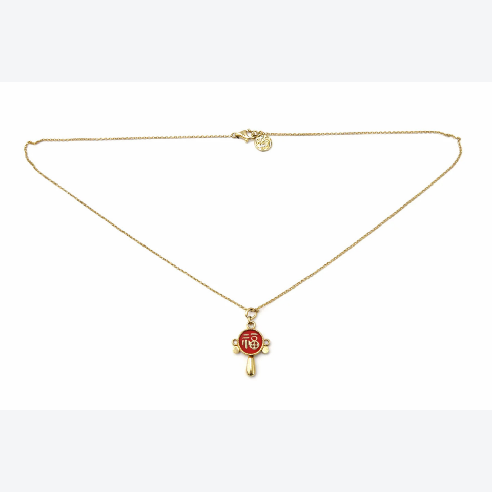 FU Good Luck Altın Kolye Ucu